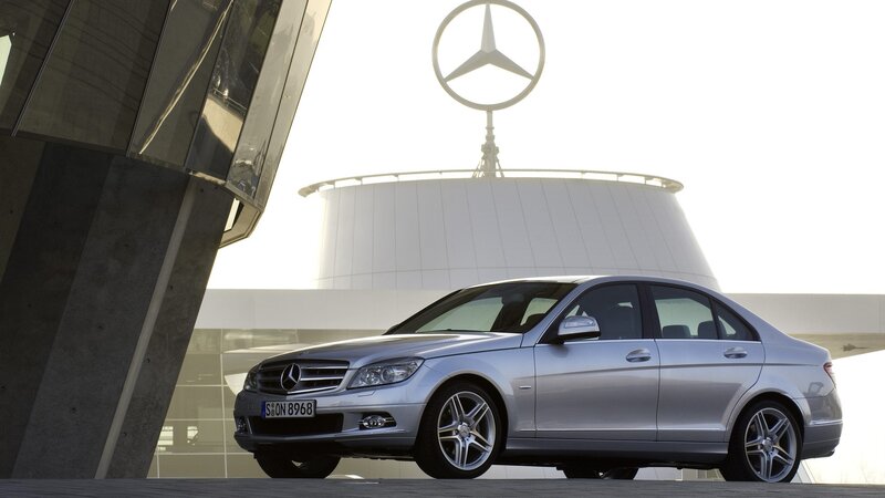 Silver Mercedes-benz C-class — Dramatic, Afternoon