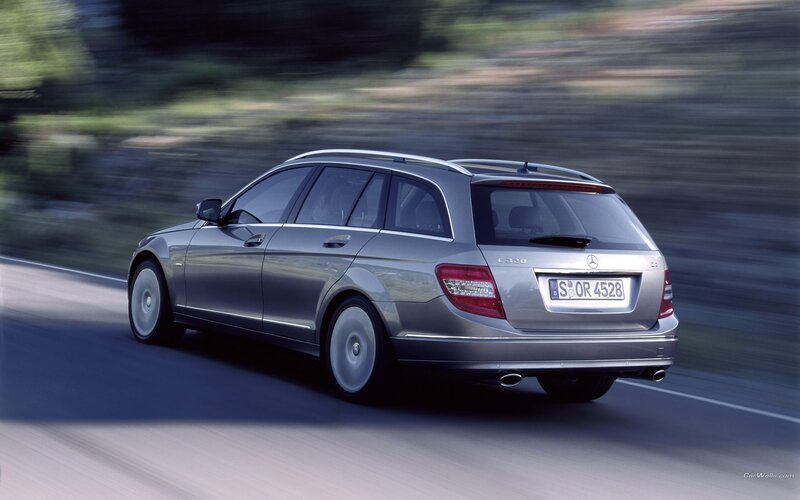 silver mercedes-benz c-class station wagon