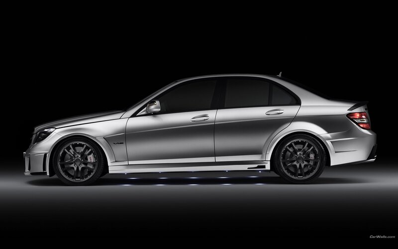 silver mercedes-benz c63 amg