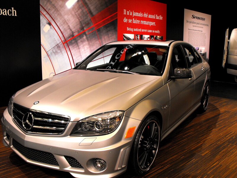 Silver Mercedes-benz C63 Amg — Dramatic