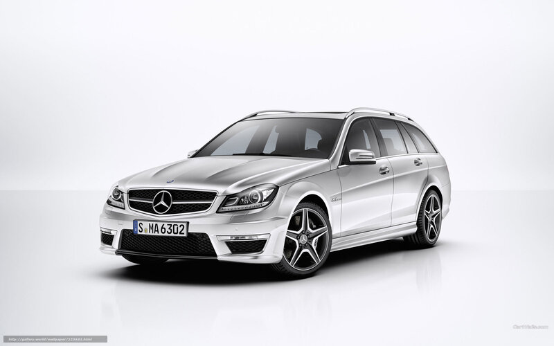 Silver Mercedes-Benz C63 AMG Estate