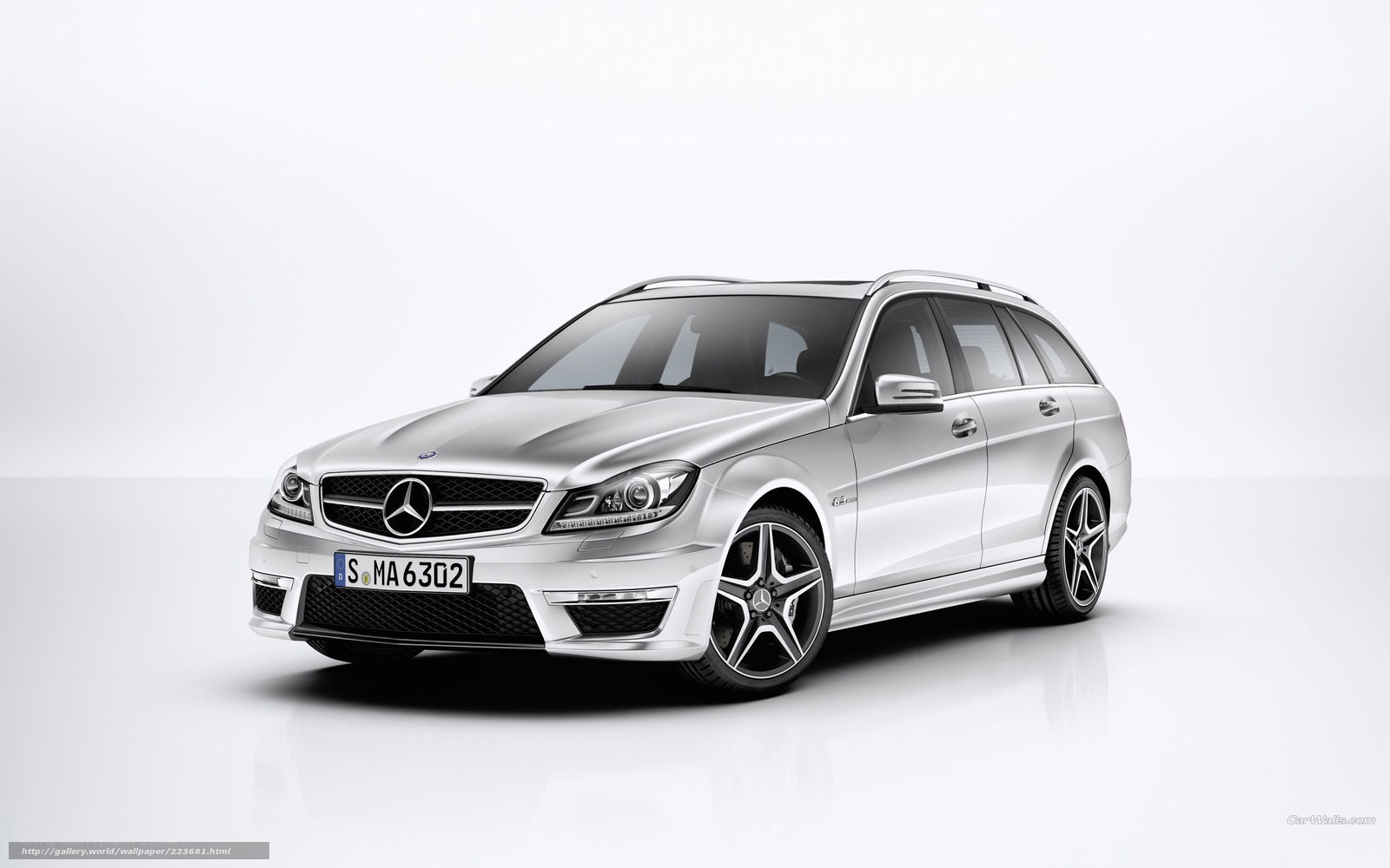 Silver Mercedes-Benz C63 AMG Estate