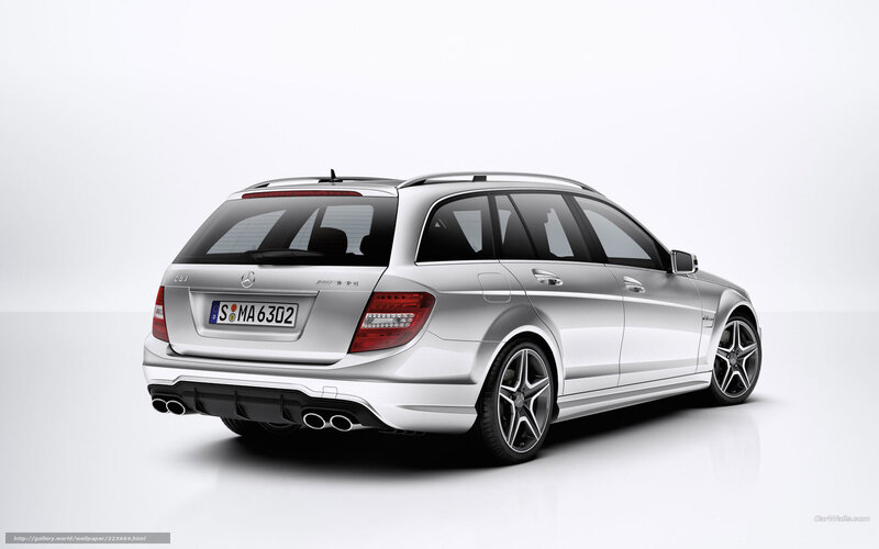 Silver Mercedes-benz C63 Amg — Neutral, Photograph, Car