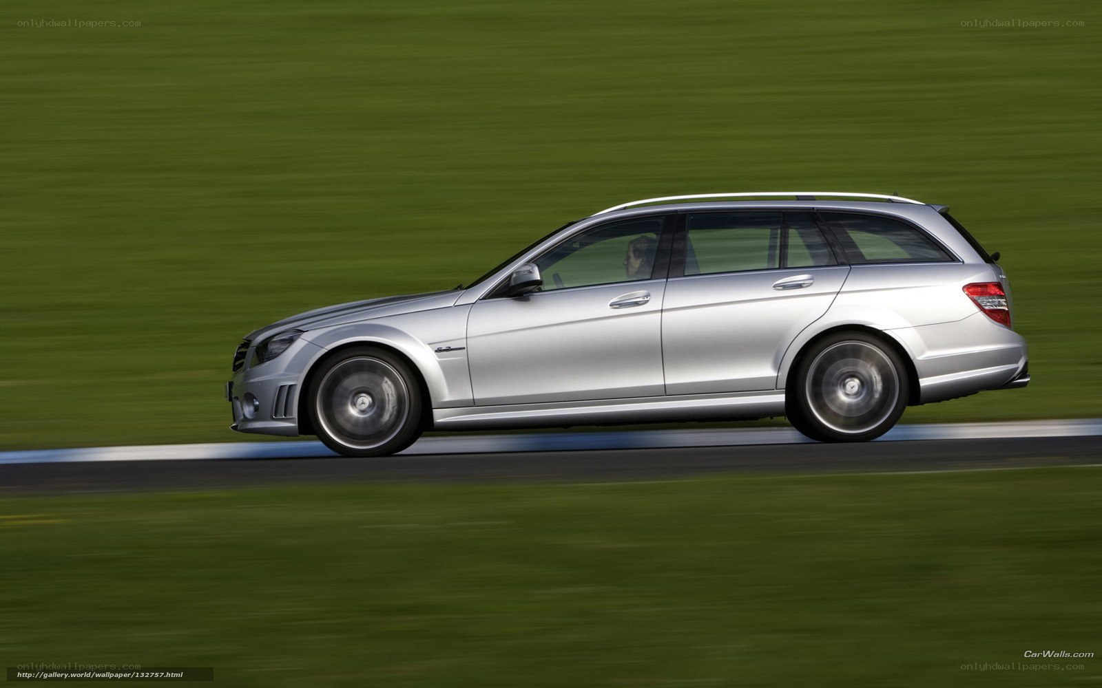 silver mercedes-benz c63 amg station wagon
