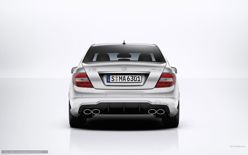 Silver Mercedes-benz C63 Amg — White