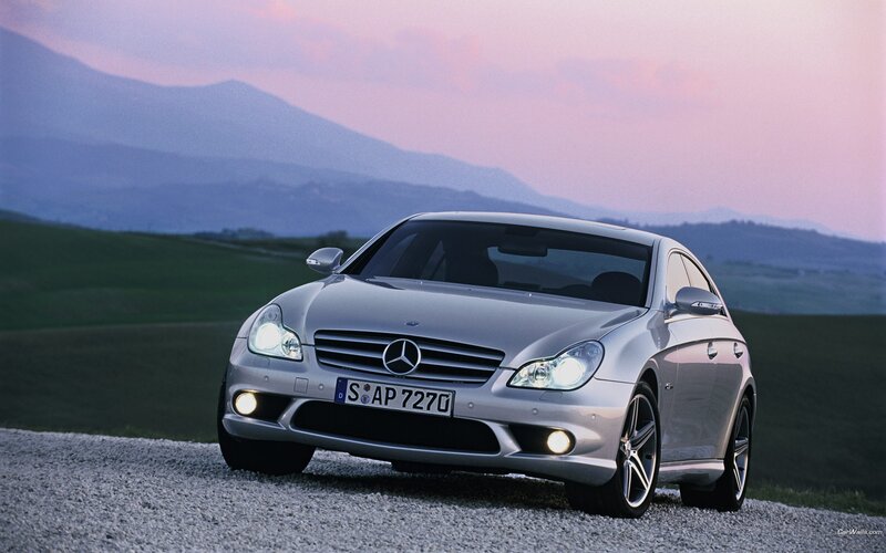 Silver Mercedes-benz Car — Serene, Sunset
