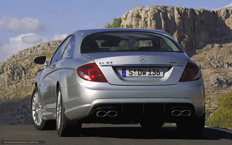 Silver Mercedes-Benz CL 63 AMG