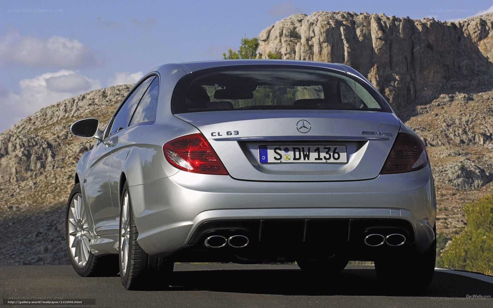 Silver Mercedes-Benz CL 63 AMG