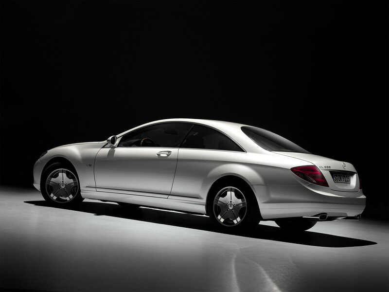 silver mercedes-benz cl coupe