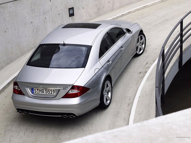 silver mercedes-benz cl55 amg