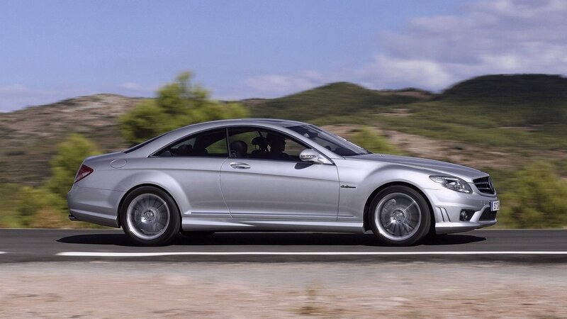 silver mercedes-benz cl55 amg