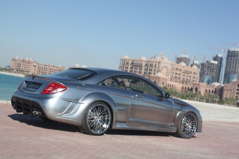 Silver Mercedes-Benz CL55 AMG
