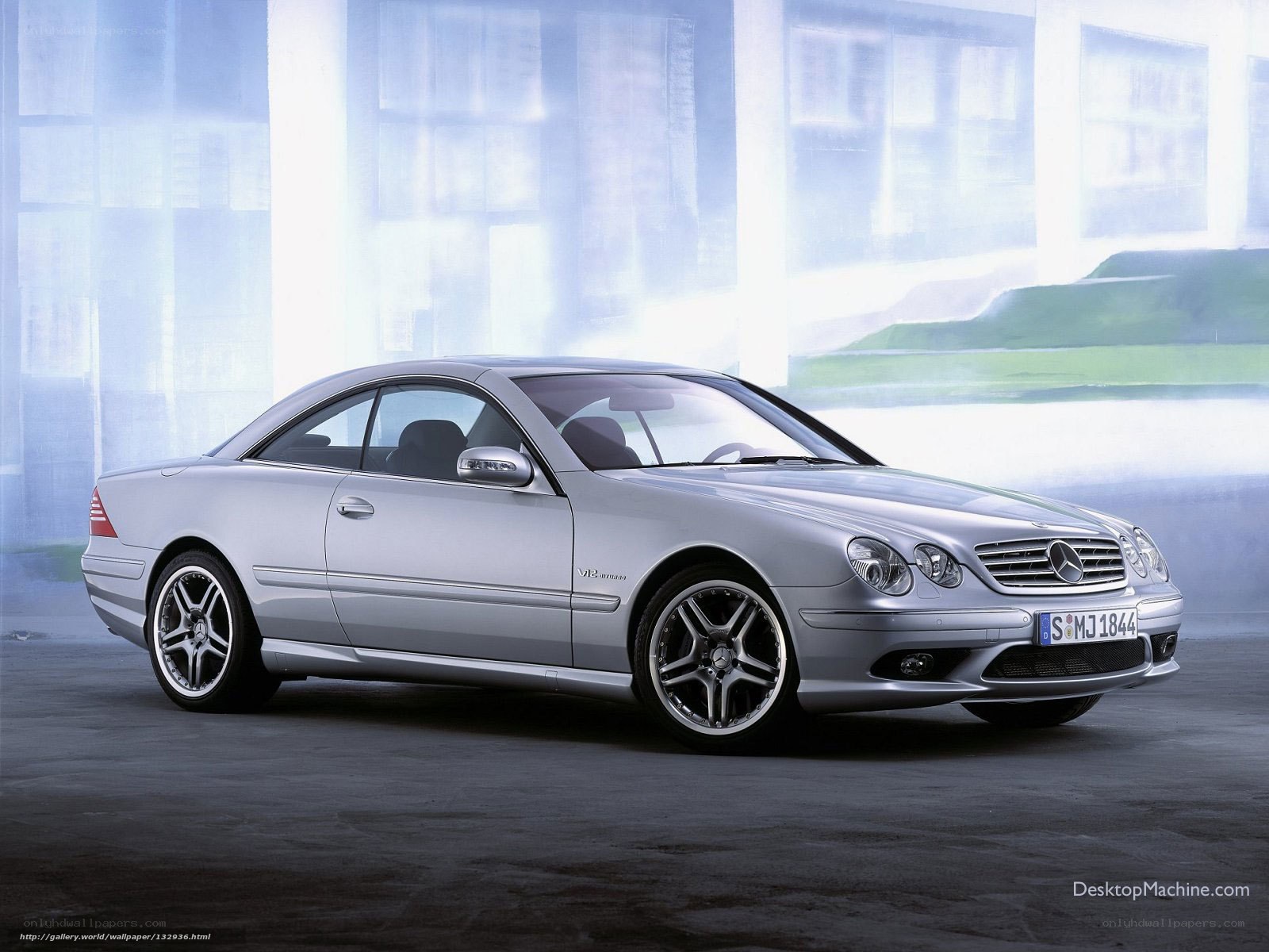 Silver Mercedes-Benz CL55 AMG