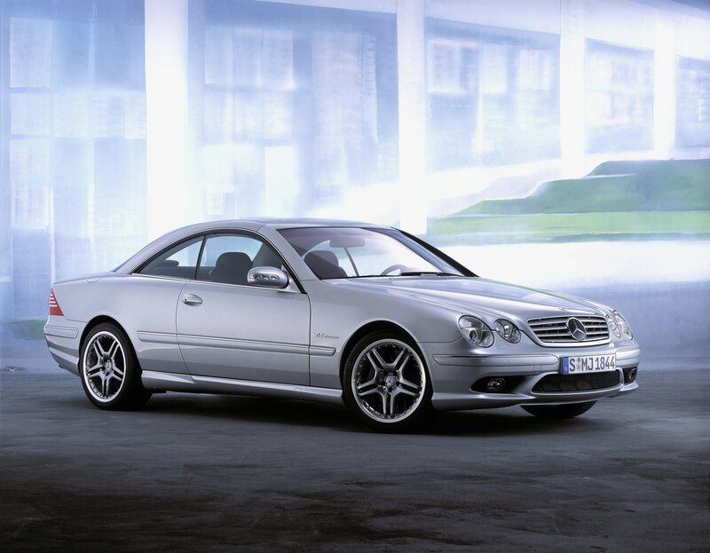 silver mercedes-benz cl55 amg