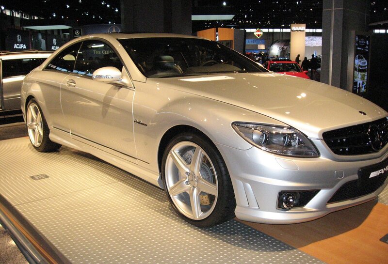 Silver Mercedes-Benz CL55 AMG