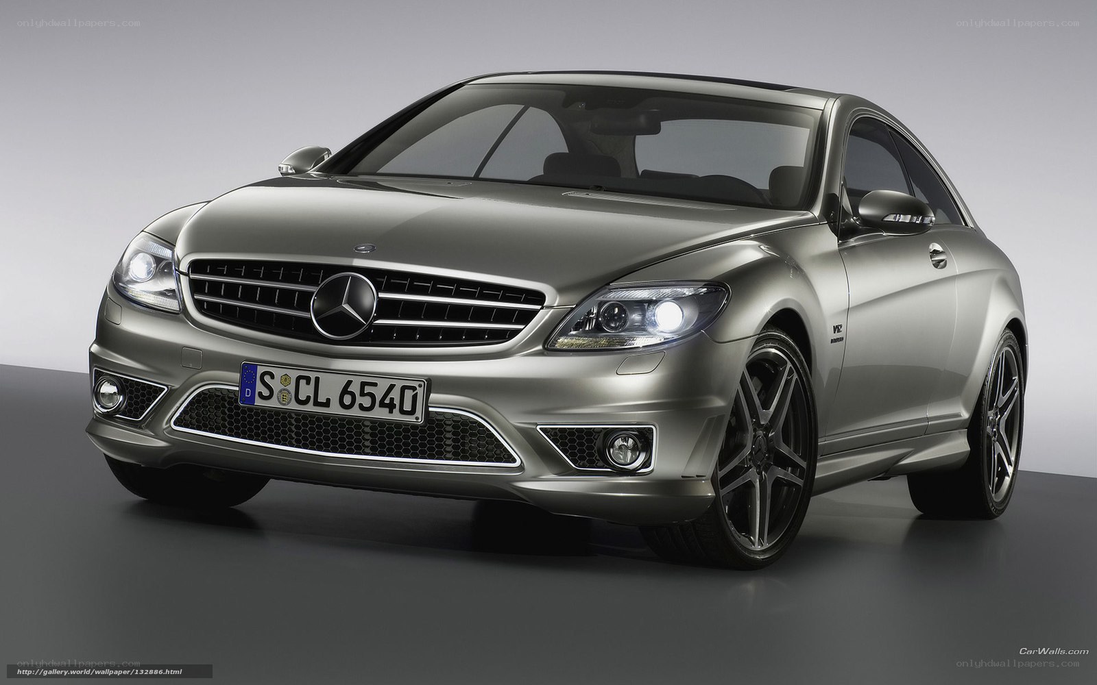 Silver Mercedes-Benz CL55 AMG