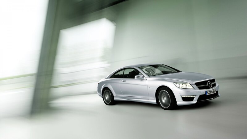 Silver Mercedes-Benz CL63 AMG