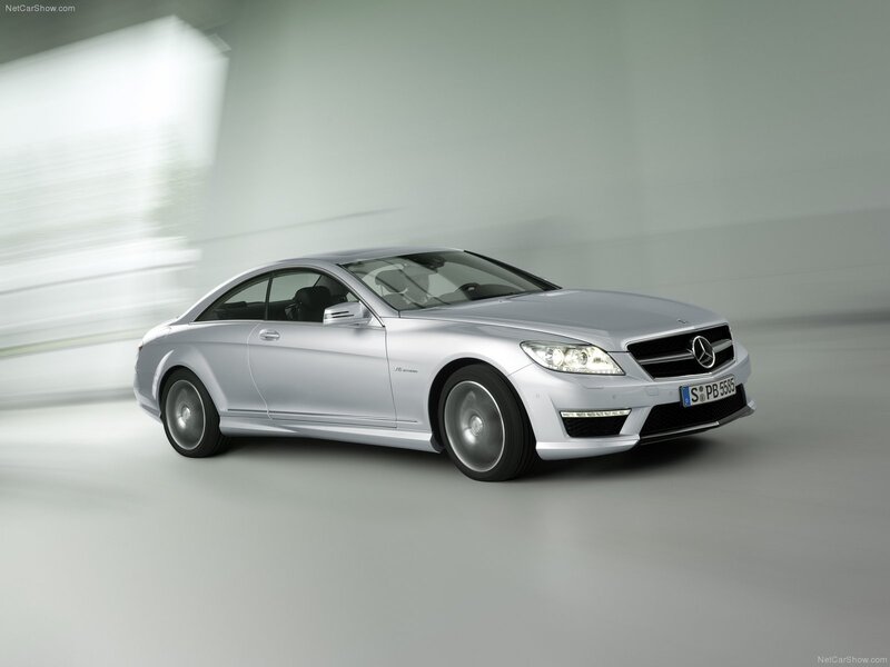 Silver Mercedes-Benz CL63 AMG
