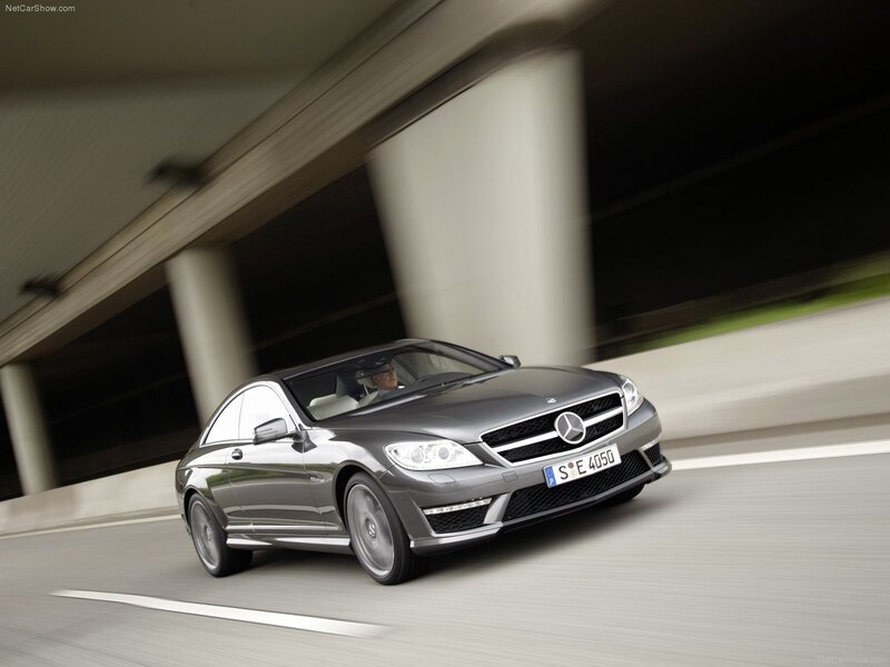 Silver Mercedes-Benz CL63 AMG — Gray
