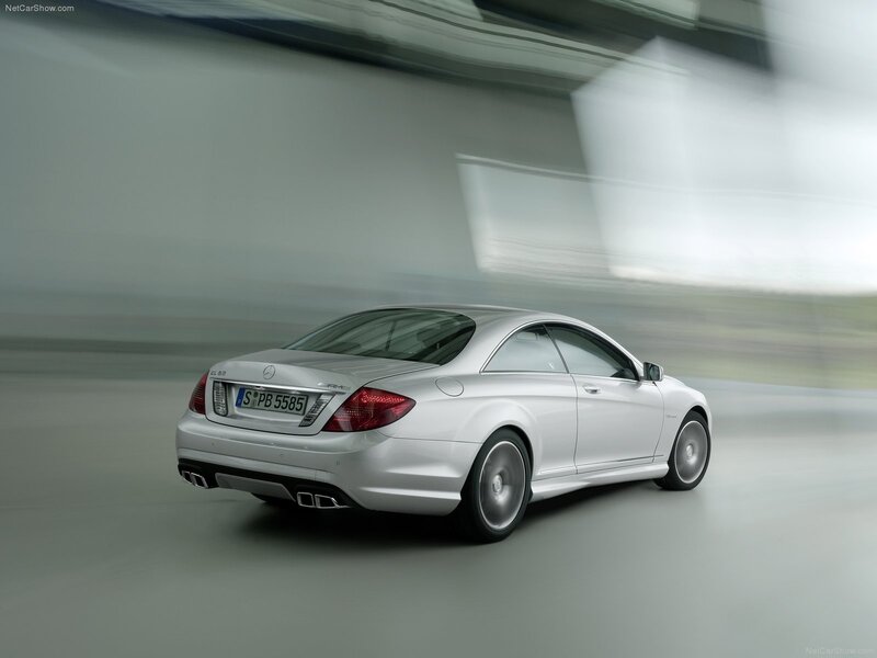 Silver Mercedes-Benz CL63 AMG in motion
