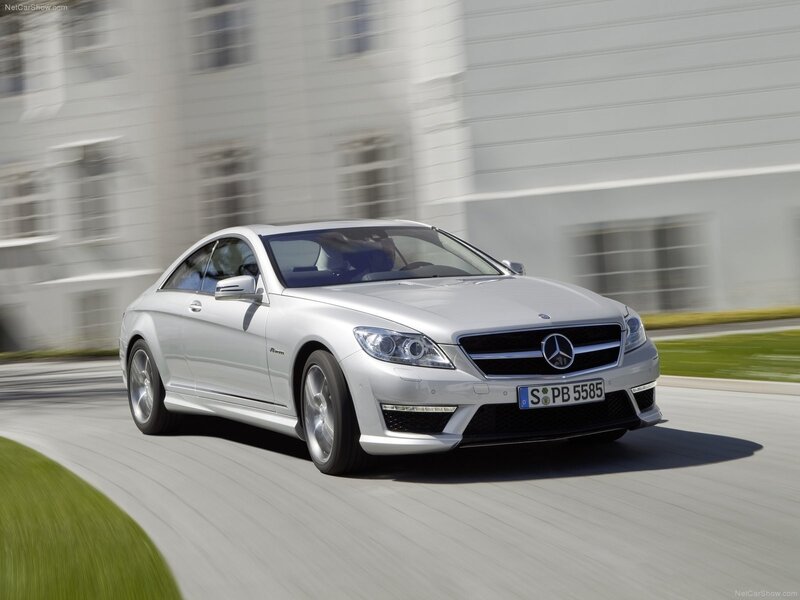 Silver Mercedes-Benz CL63 AMG in motion