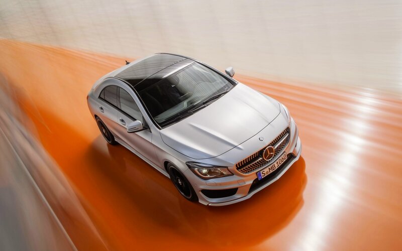 silver mercedes-benz claclass