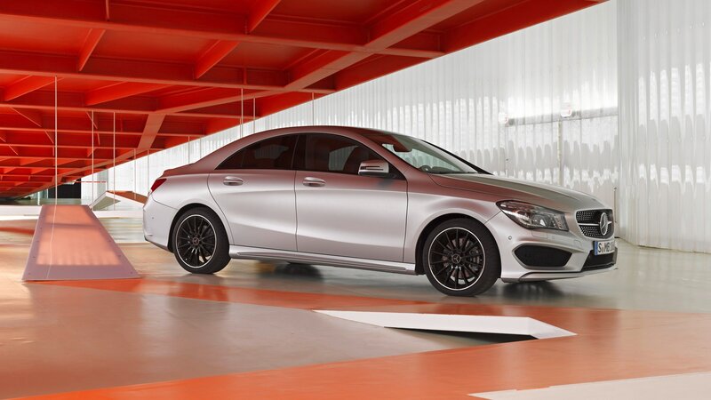 silver mercedes-benz claclass sedan