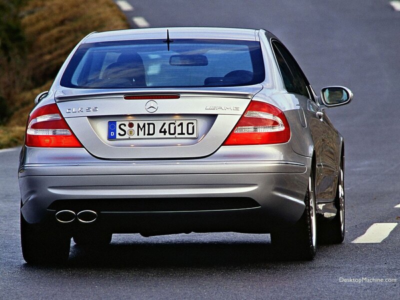 silver mercedes-benz clk 55 amg