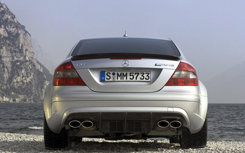 silver mercedes-benz clk amg