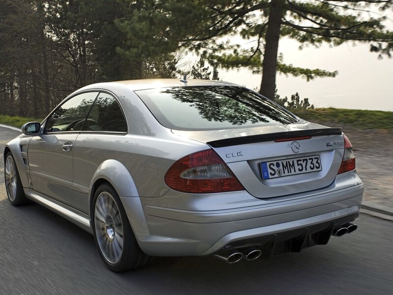 silver mercedes-benz clk amg