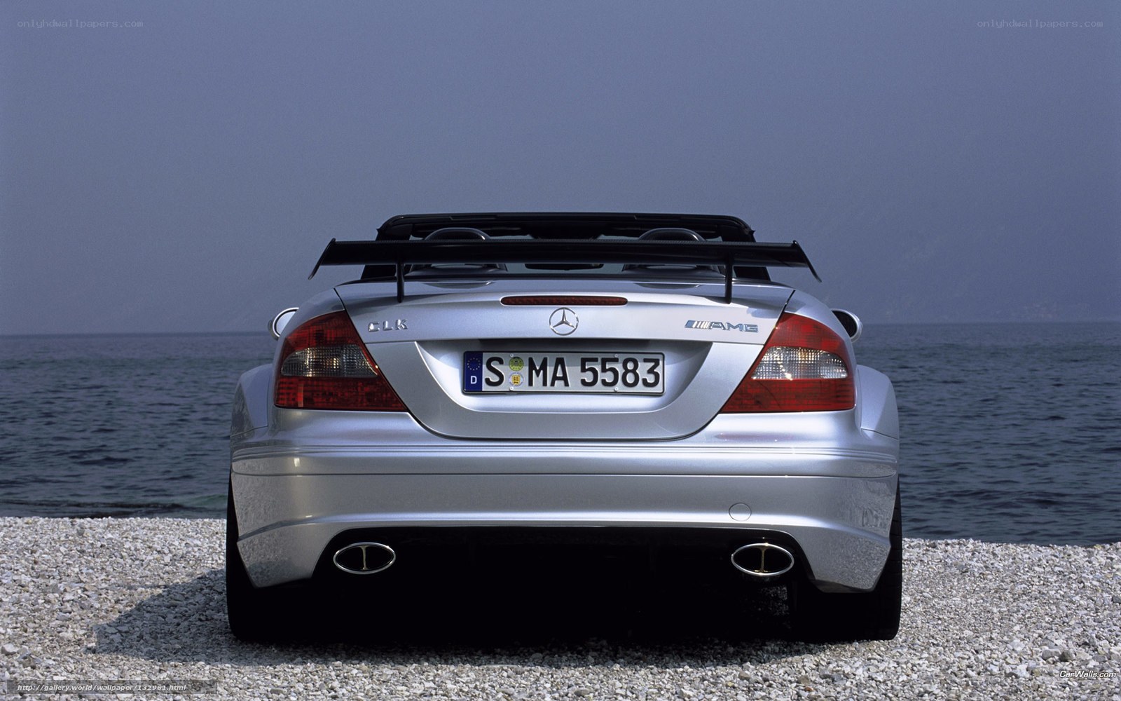 silver mercedes-benz clk amg