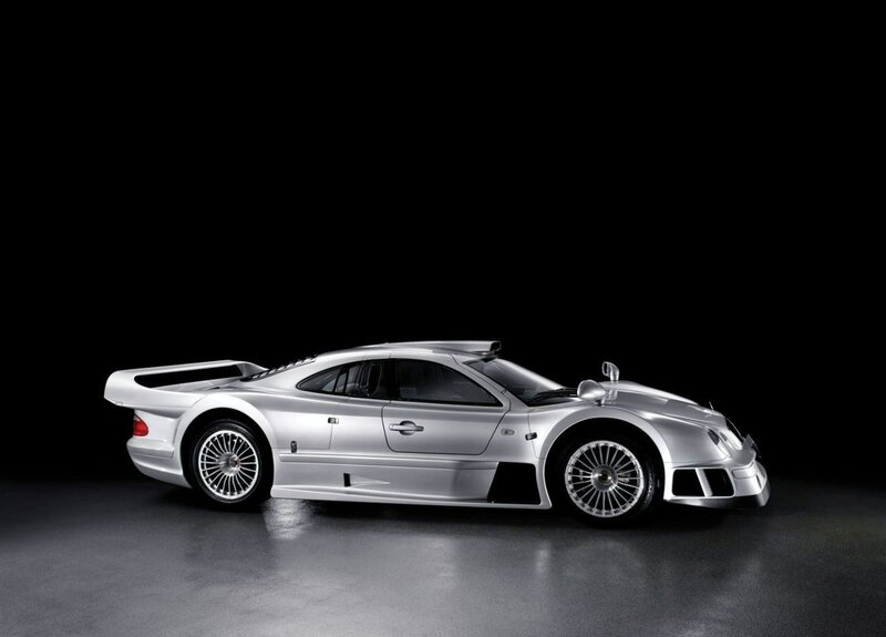 Silver Mercedes-Benz CLK-GTR