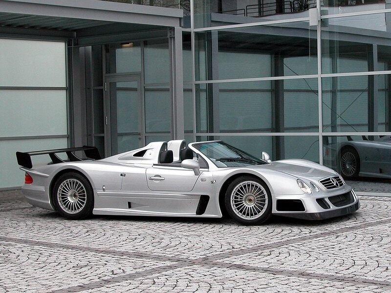 Silver Mercedes-Benz CLK GTR