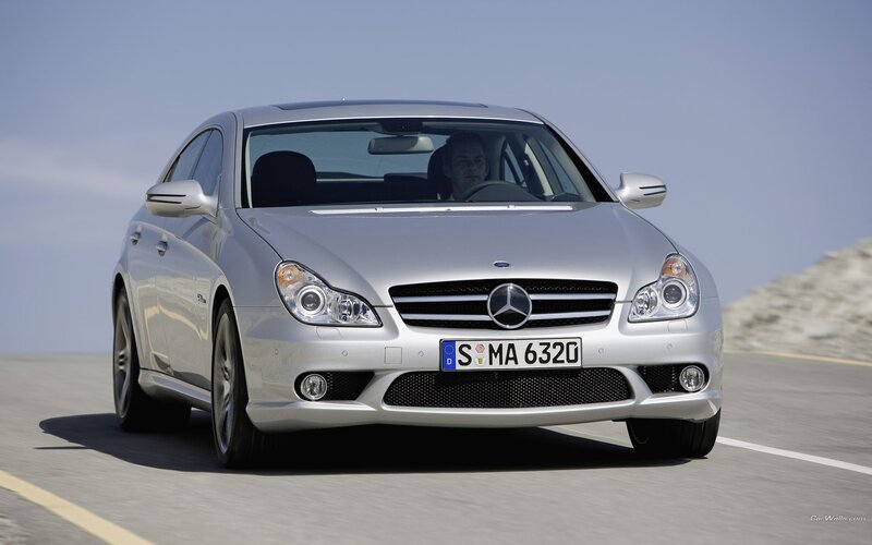 silver mercedes-benz cls driving