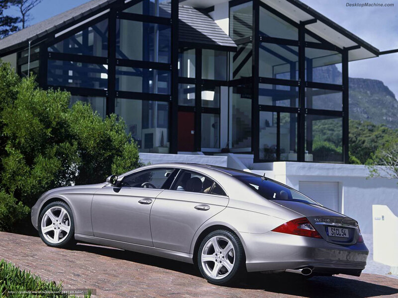 Silver Mercedes-Benz CLS parked outside