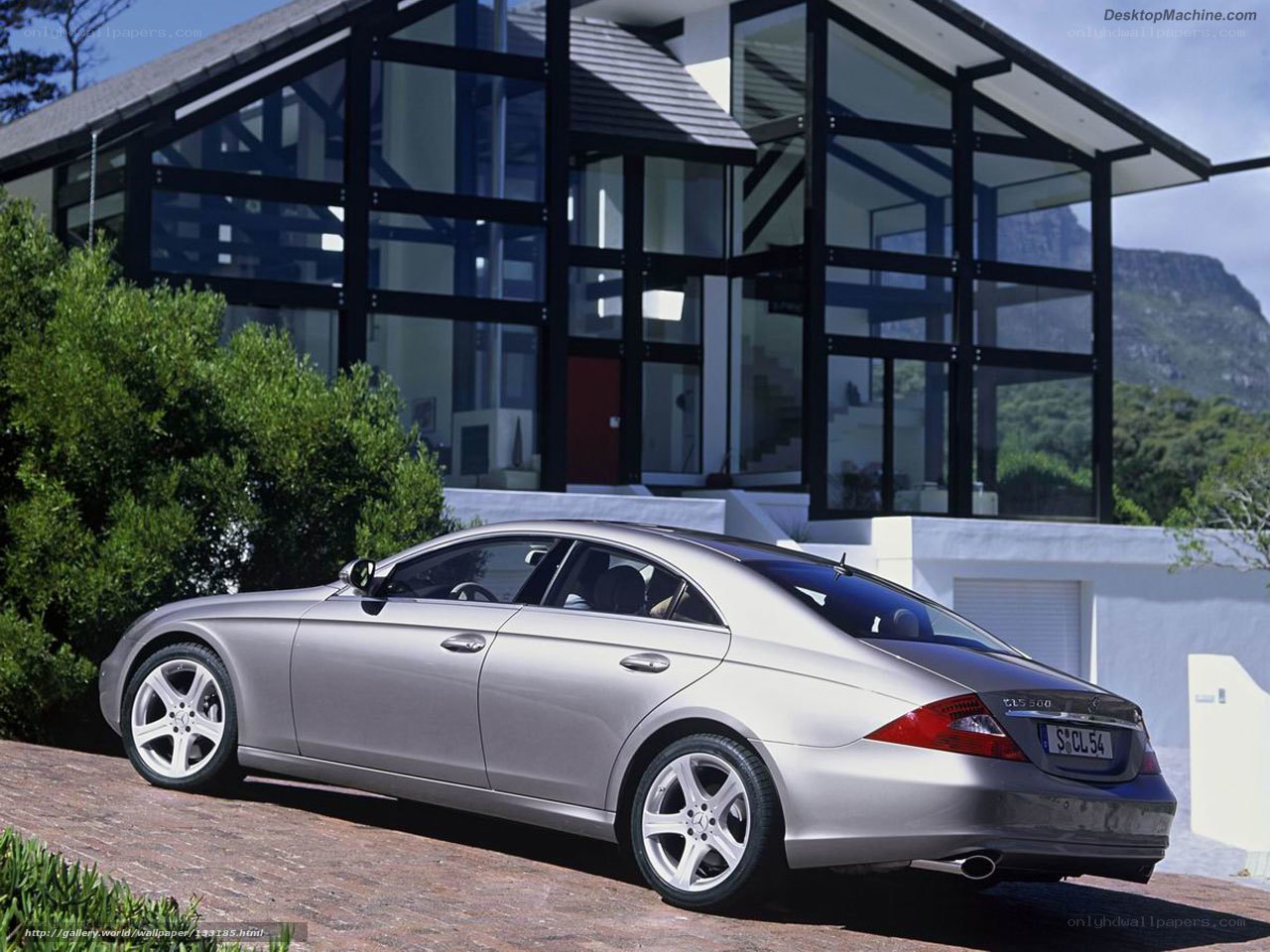 Silver Mercedes-Benz CLS parked outside
