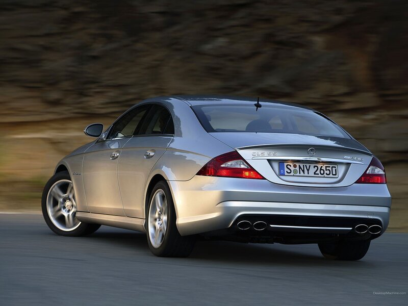 silver mercedes-benz cls55 amg