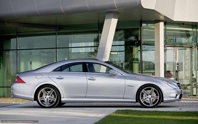 silver mercedes-benz cls55 amg