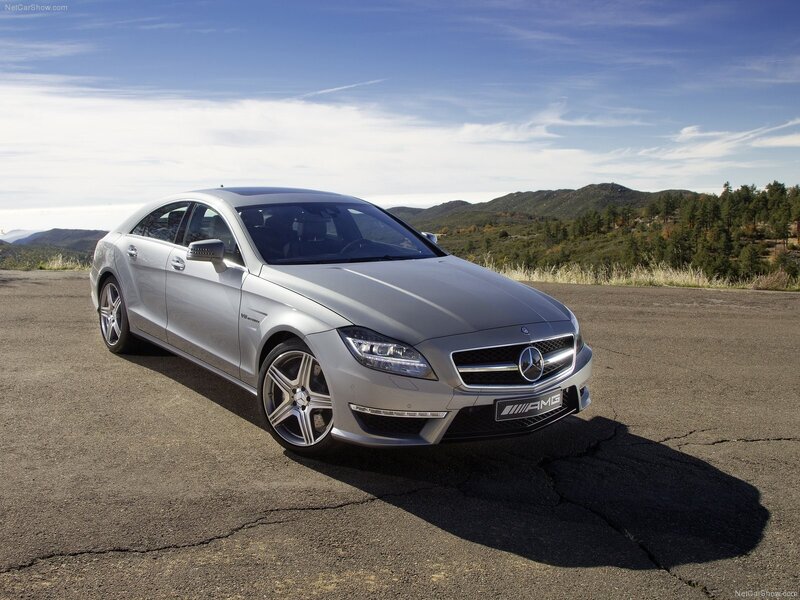 Silver Mercedes-Benz CLS63 AMG