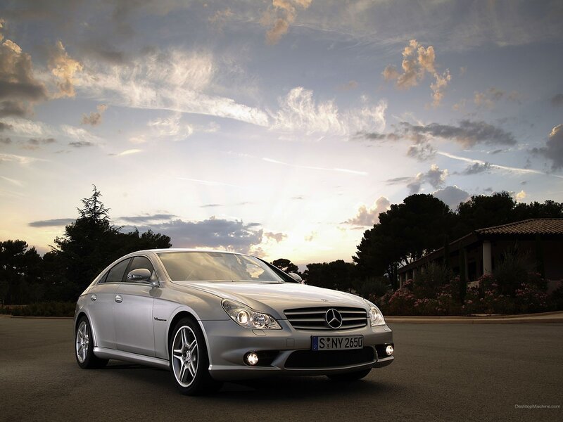 Silver Mercedes-Benz CLS63 AMG