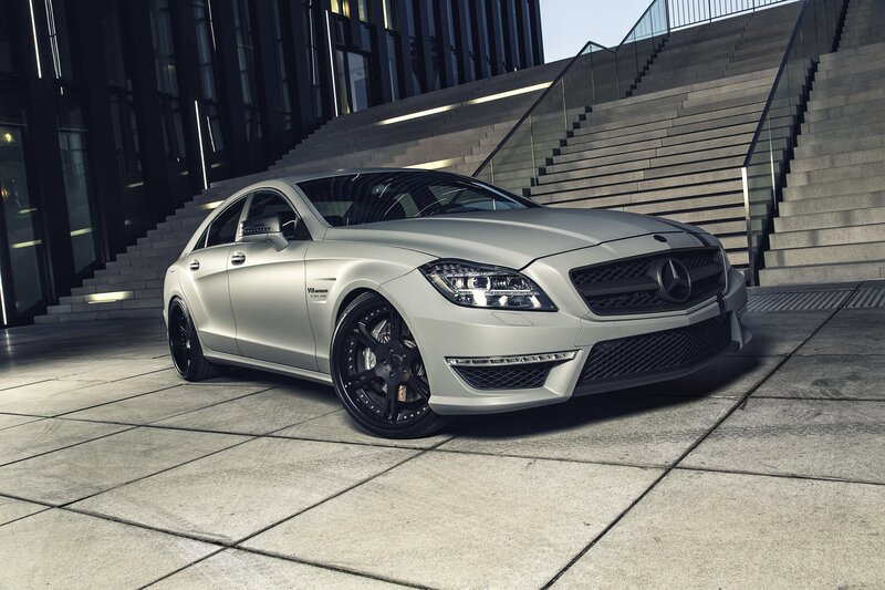 Silver Mercedes-Benz CLS63 AMG
