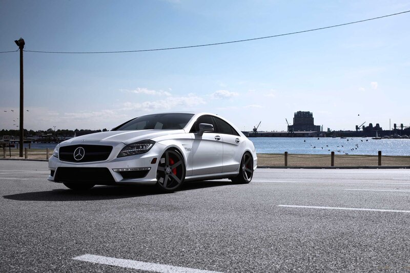 Silver Mercedes-Benz CLS63 AMG