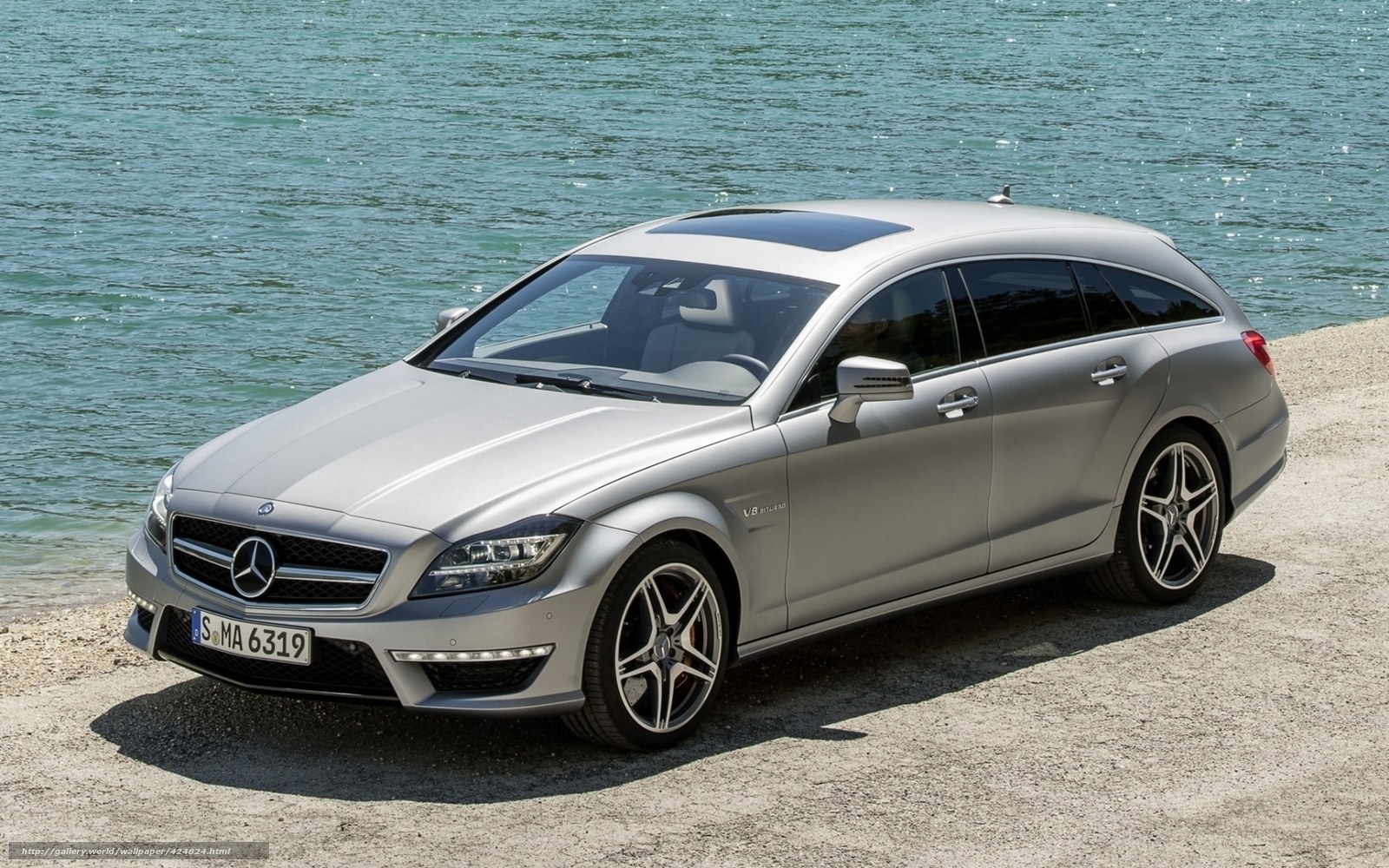 Silver Mercedes-Benz CLS63 AMG Estate