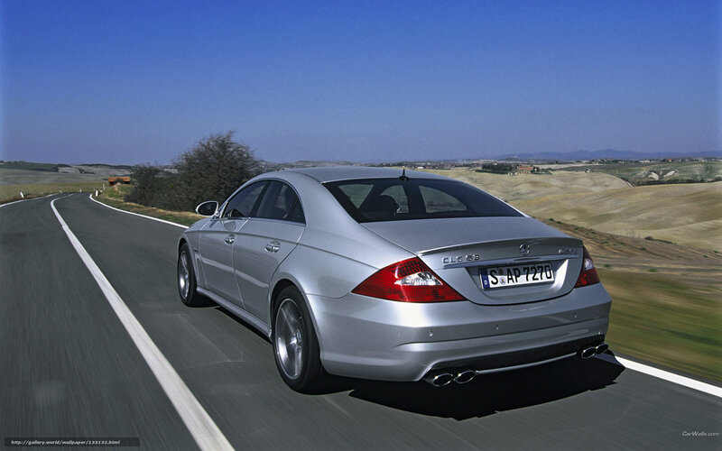 Silver Mercedes-Benz CLS63 on a winding road