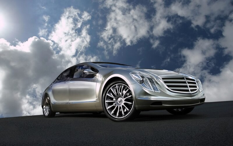 Silver Mercedes-Benz concept car