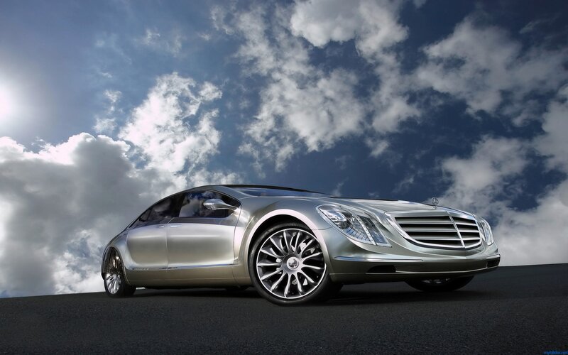 Silver Mercedes-Benz concept car