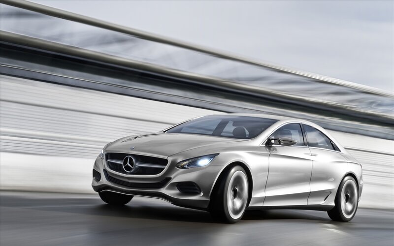 Silver Mercedes-Benz concept car