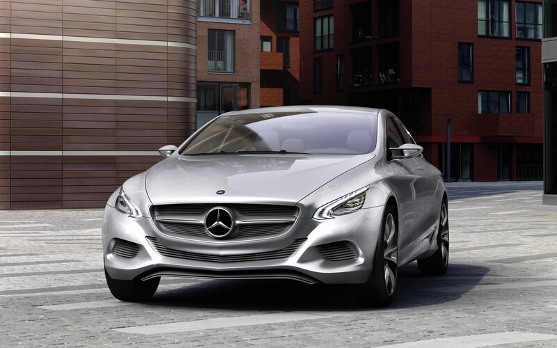 Silver Mercedes-Benz concept car