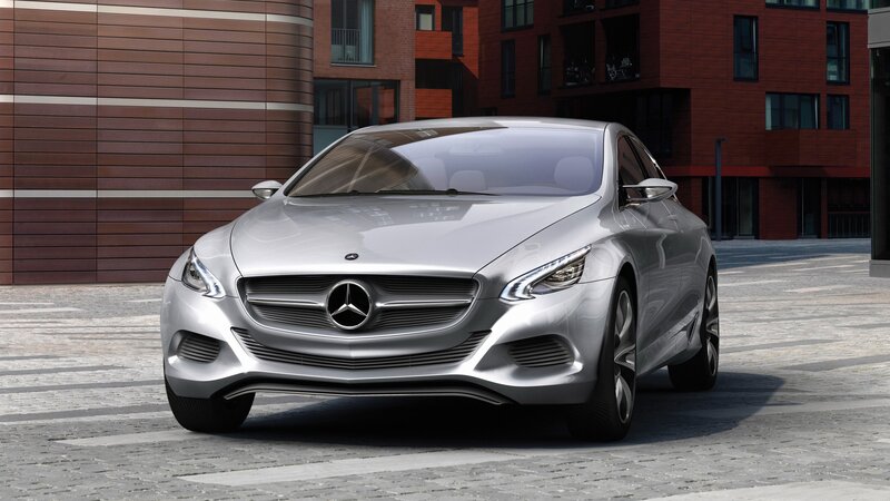 Silver Mercedes-Benz concept car