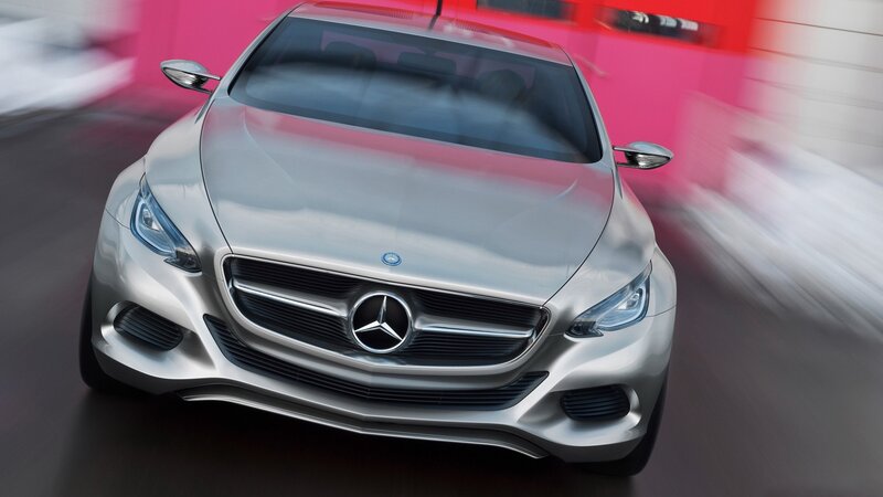 Silver Mercedes-Benz concept car